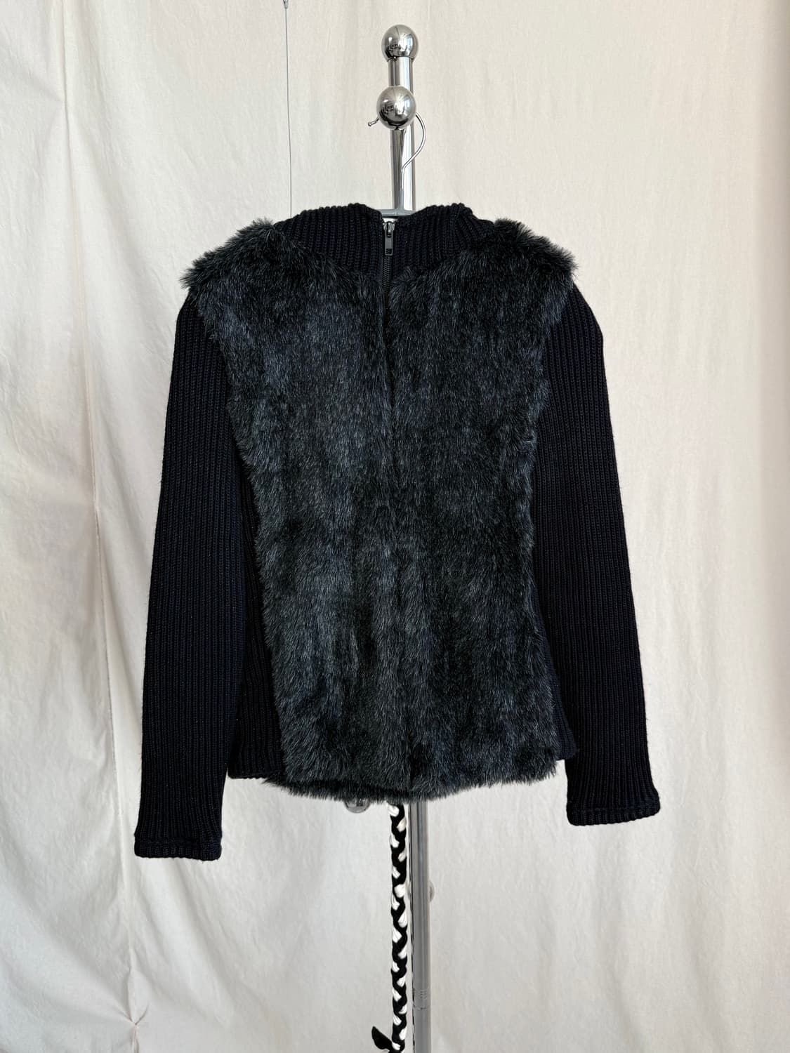 퍼 도킹 니트 후드집업 상품이미지3