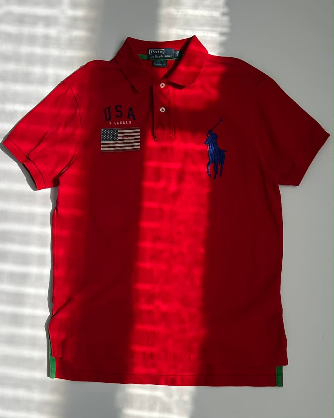 [M] 폴로 랄프로렌 빅포니 USA 성조기 pk 반팔 카라티셔츠 상품이미지1