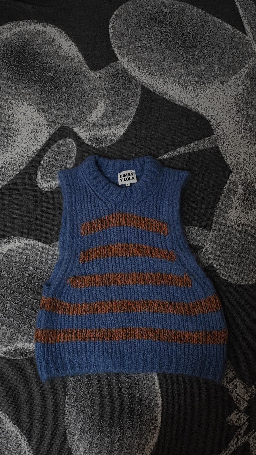빔바이롤라 Bimba y Lola 블루 스트라이프 니트 베스트 55 상품이미지4