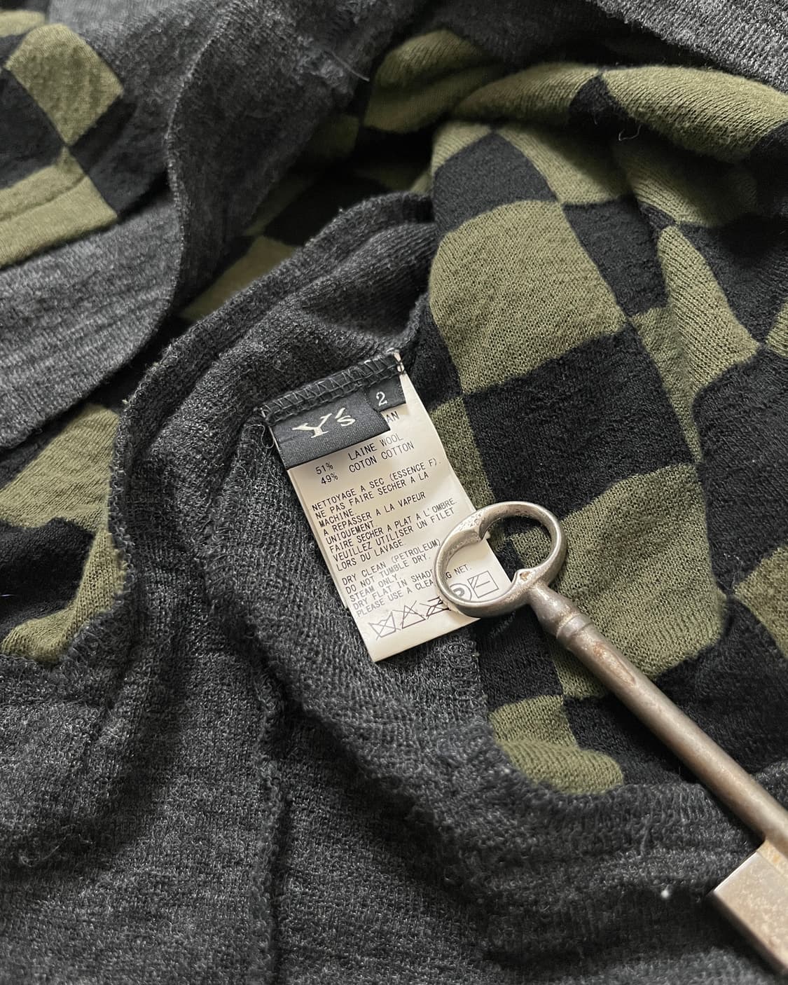 요지야마모토 체커보드 레이어드 니트 Y’s yohji yamamoto 상품이미지9