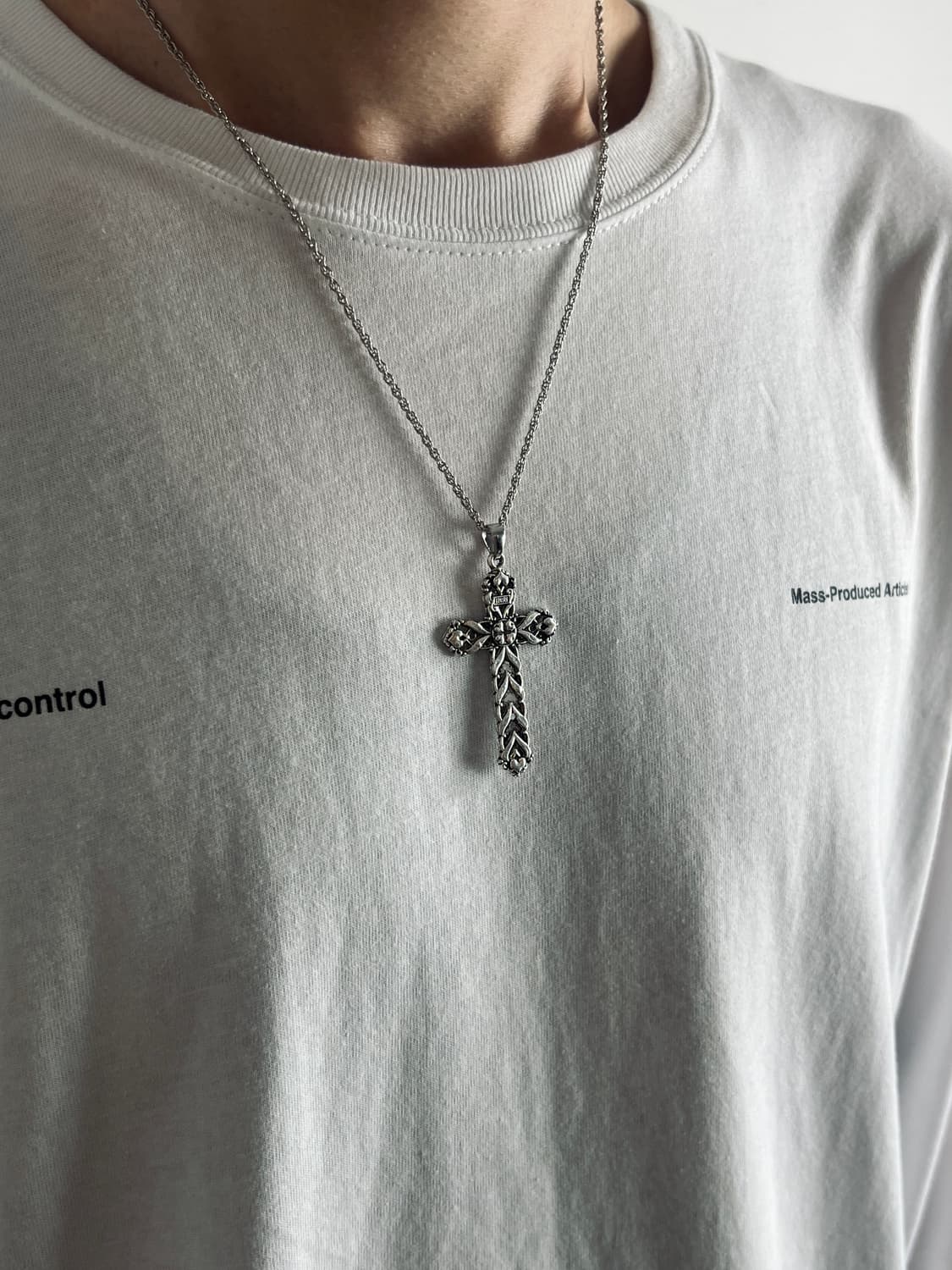 Hopeness 크로스 메탈 목걸이 상품이미지1