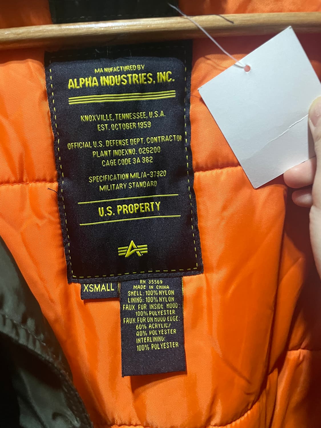 알파 인더스트리 N3B 자켓  상품이미지6