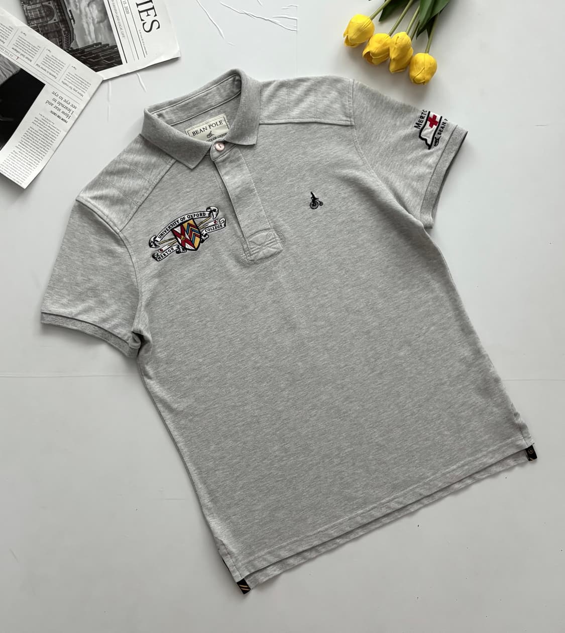 Bean Pole 빈폴 멜란지 그레이 럭비티 상품이미지1