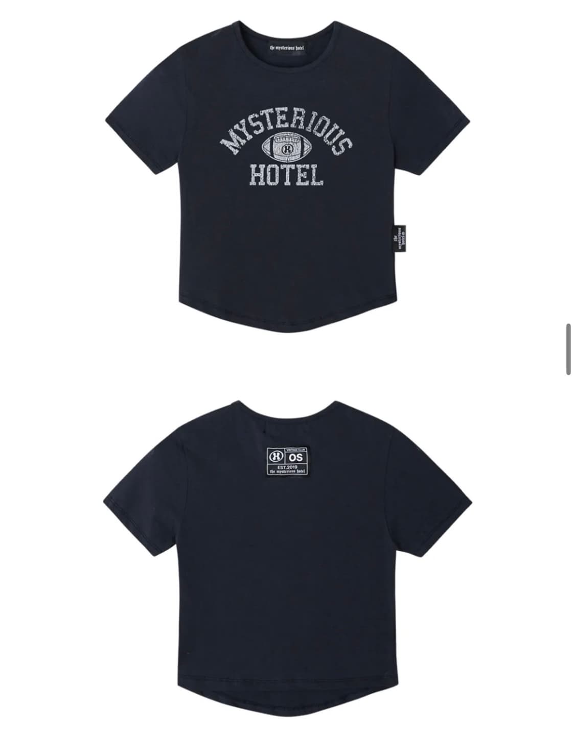 미스테리어스호텔 크롭 반팔 티셔츠 (새상품) 정가: 6.5만 상품이미지5