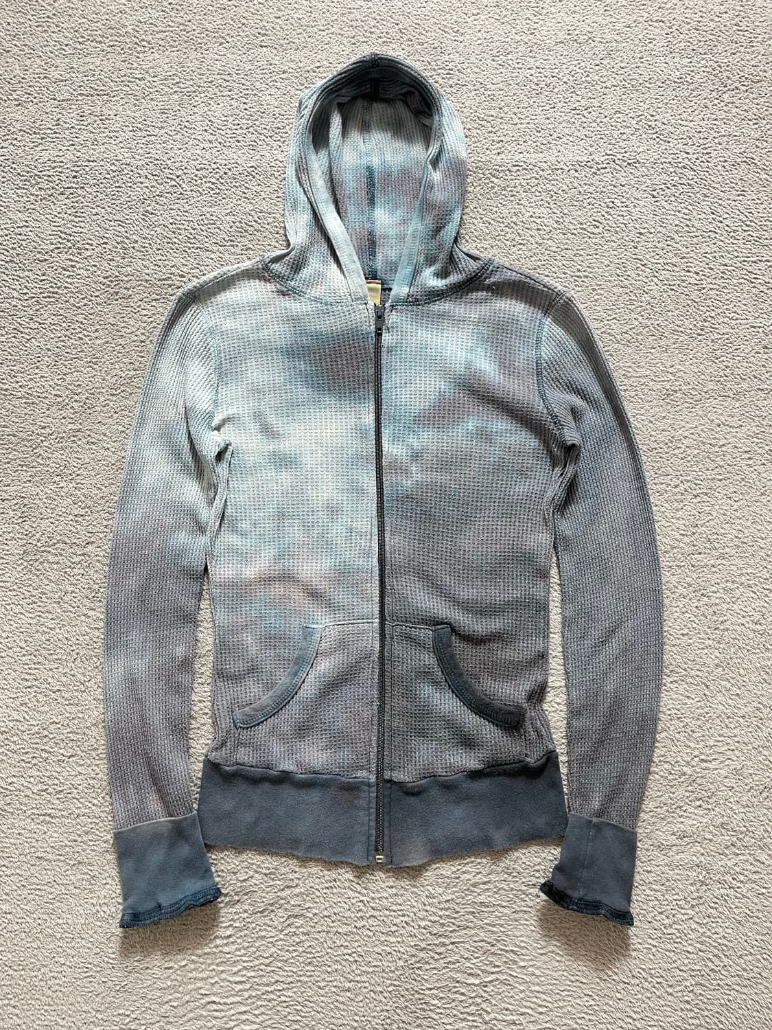 USA 빈티지 타이다이 와플 후드집업 상품이미지3