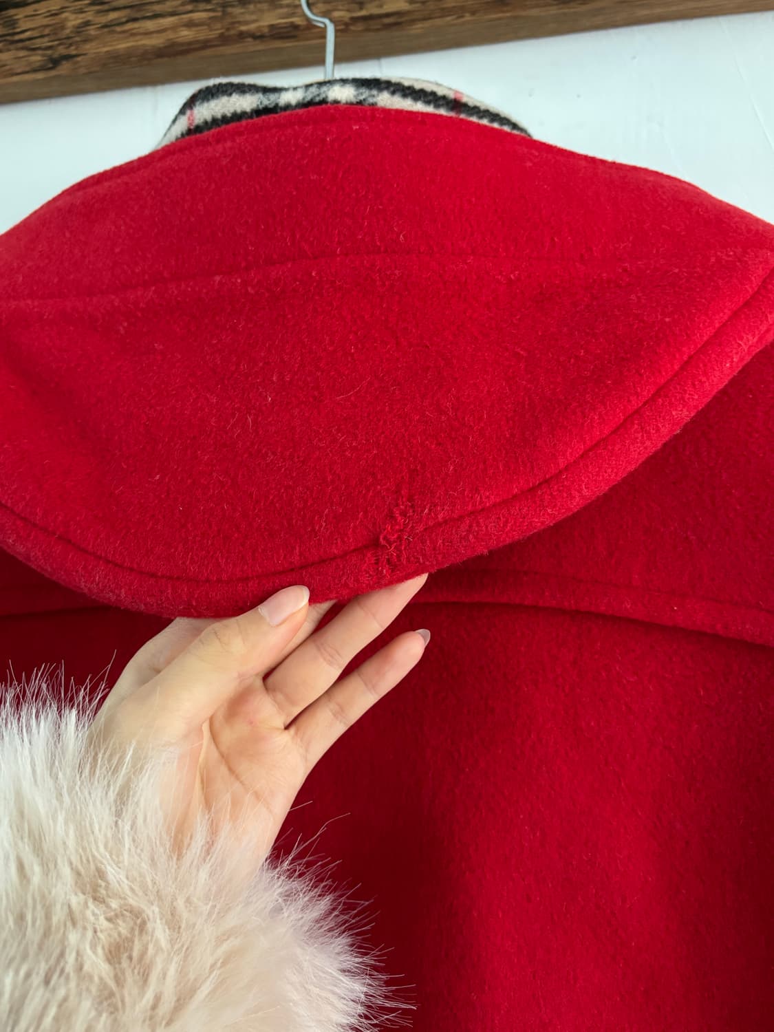 Burberry 버버리 레드 더플 코트 상품이미지8