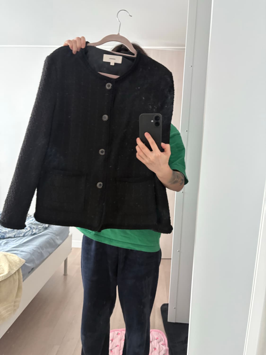 black tweed jacket- Classic Minimal Fit  상품이미지1