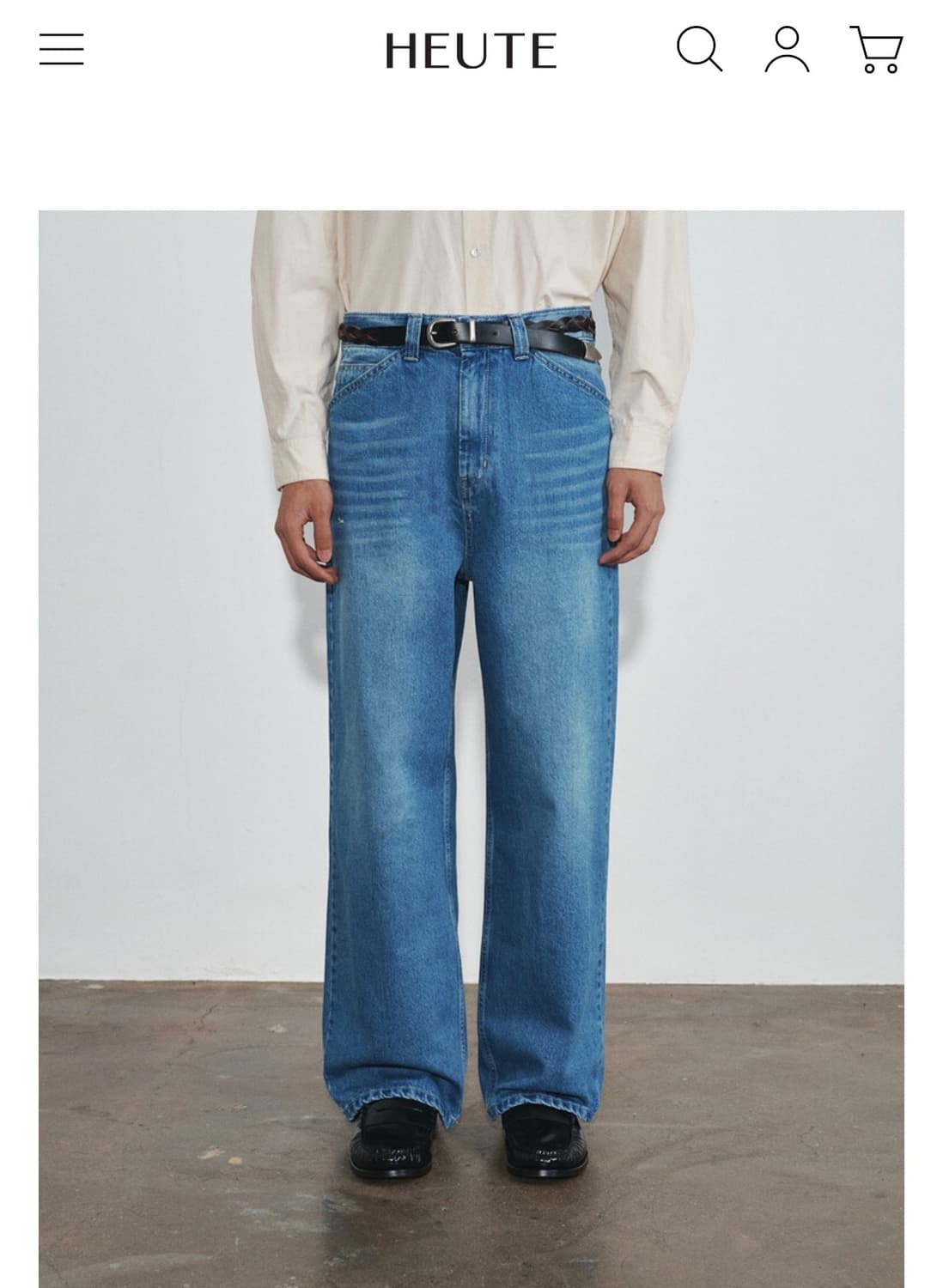 호이테 HEUTE ROCO WIDE DENIM 블루 L 상품이미지1