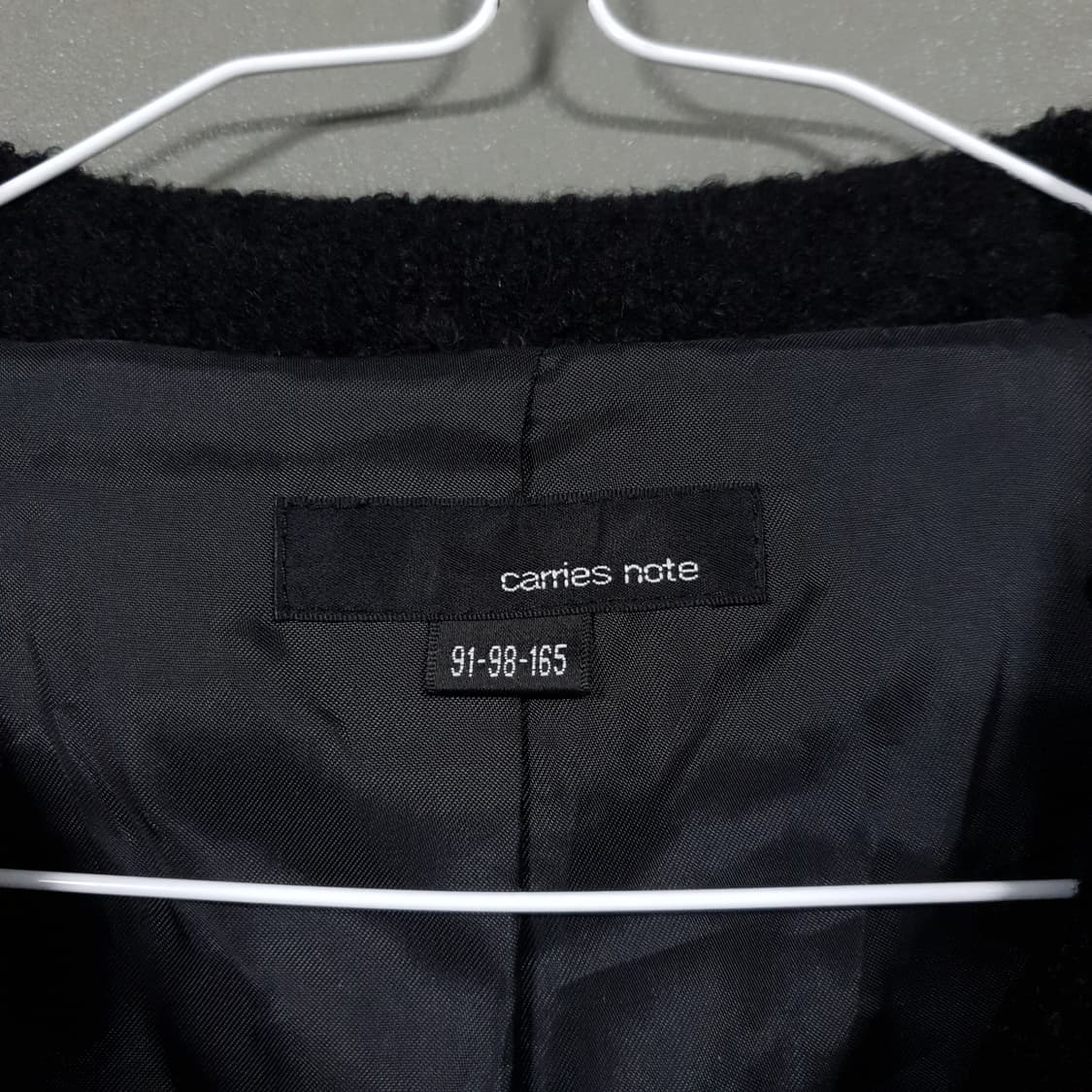 carries note 라운드 카라 폼폼 버튼 울 모 숏 코트 자켓 블랙 상품이미지4