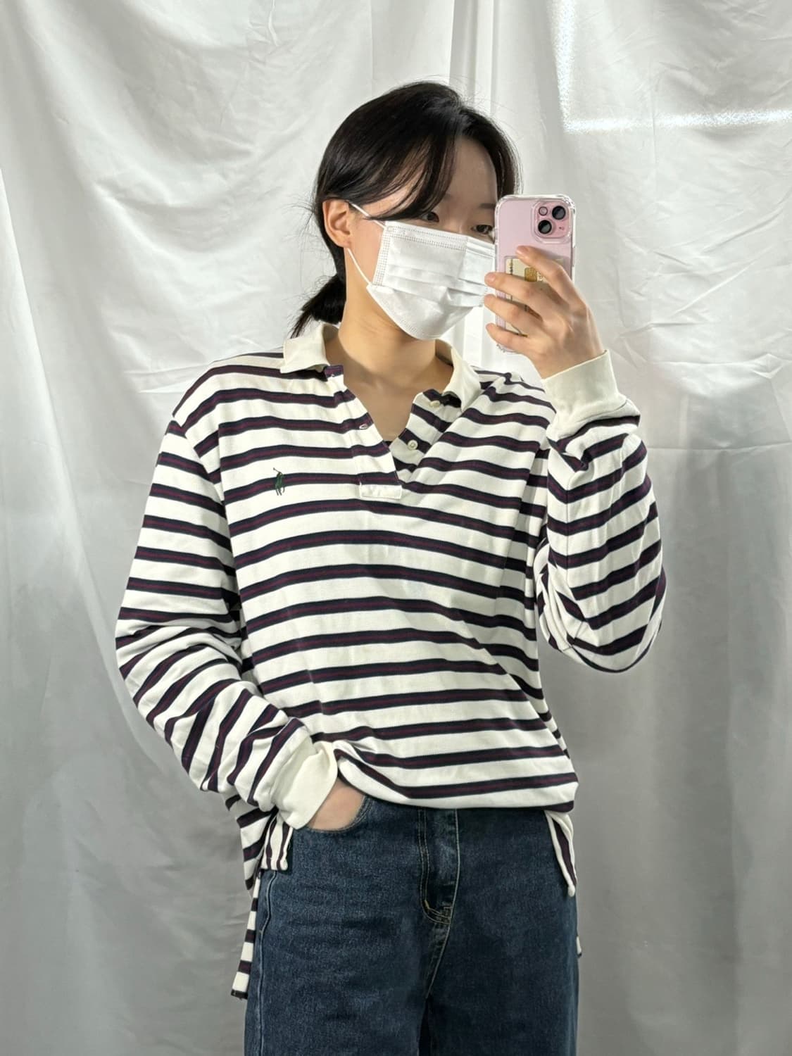 폴로 랄프로렌 pk 긴팔 올드머니룩 M 상품이미지1