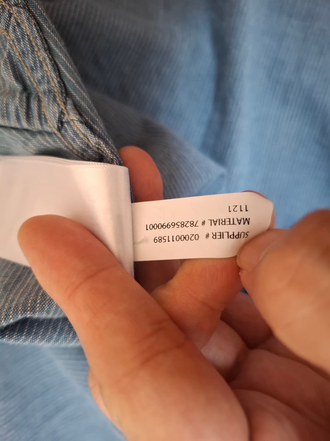 XL RRL 인디고 샴브레이 와바시 스트라이프 워크 셔츠 블루 상품이미지8