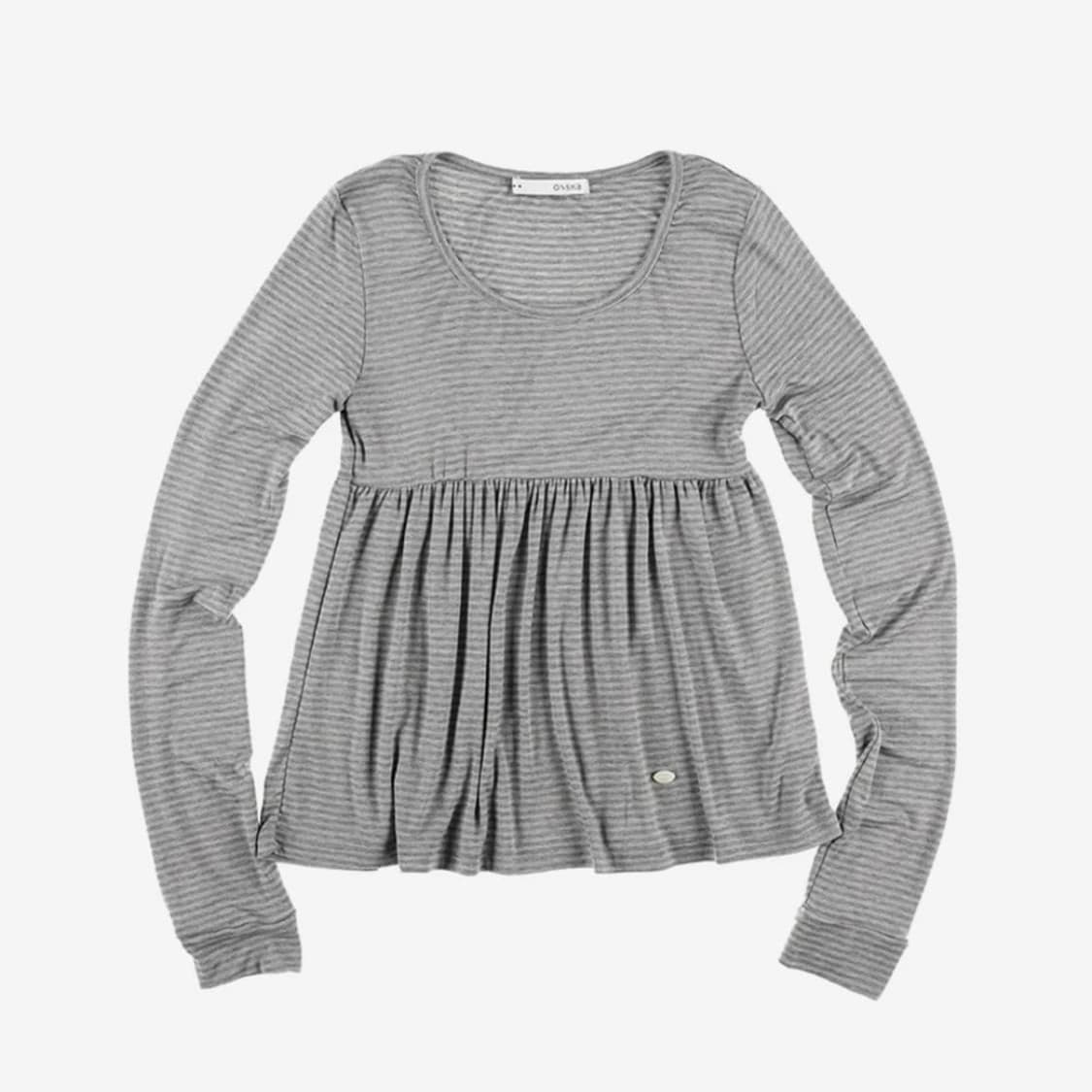 SILKY SCOOPNECK T (STRIPE GREY) 상품이미지2