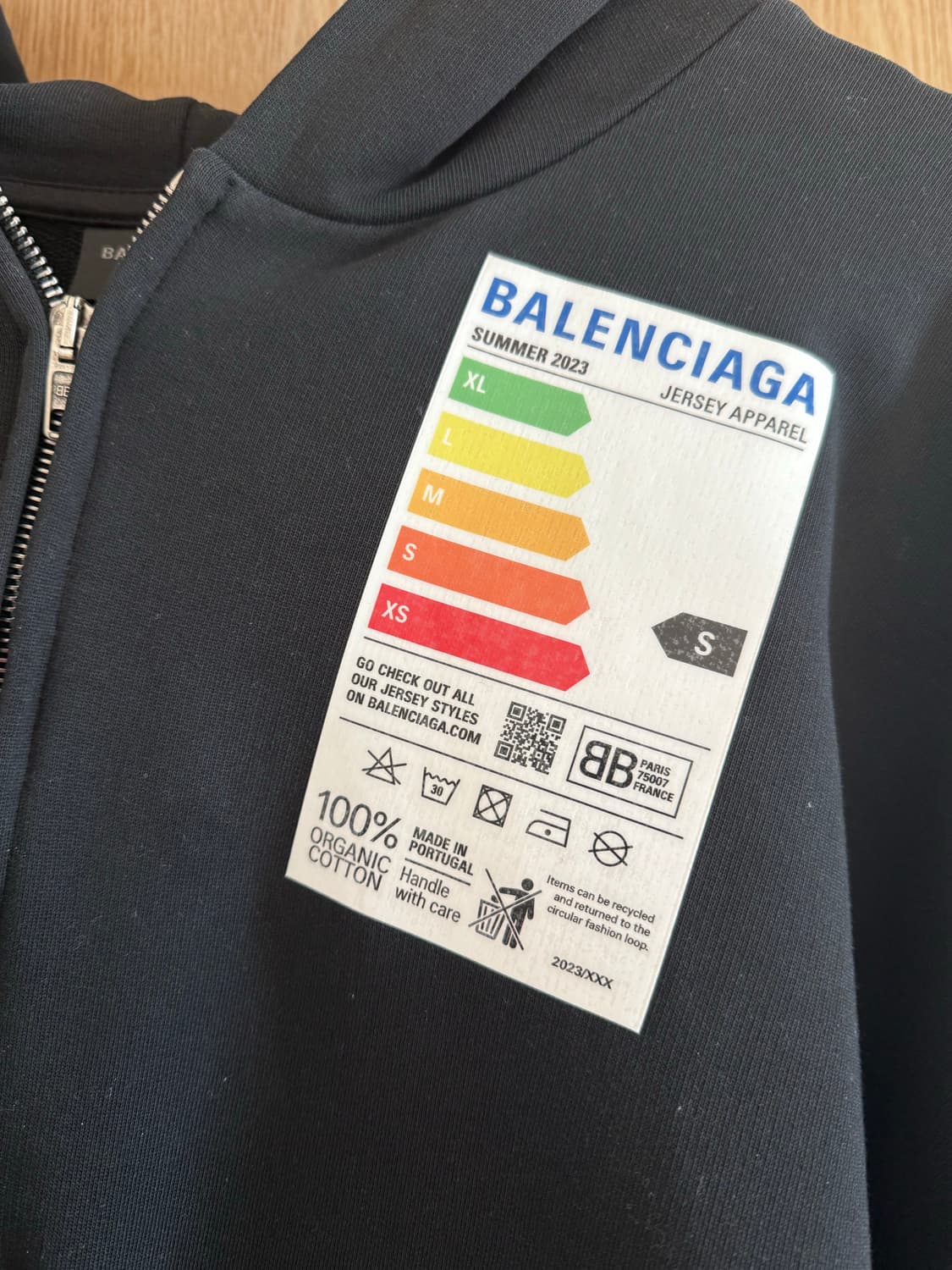 발렌시아가 에너지 프린팅 후드집업 XL 상품이미지2