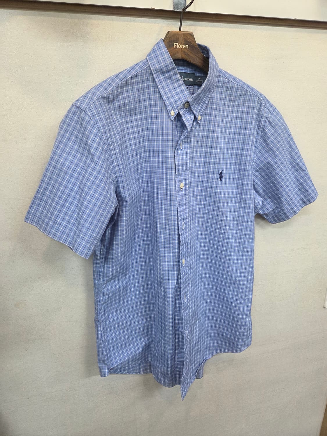 폴로랄프로렌 커스텀핏 체크 셔츠반팔 대략 남성 m 상품이미지6