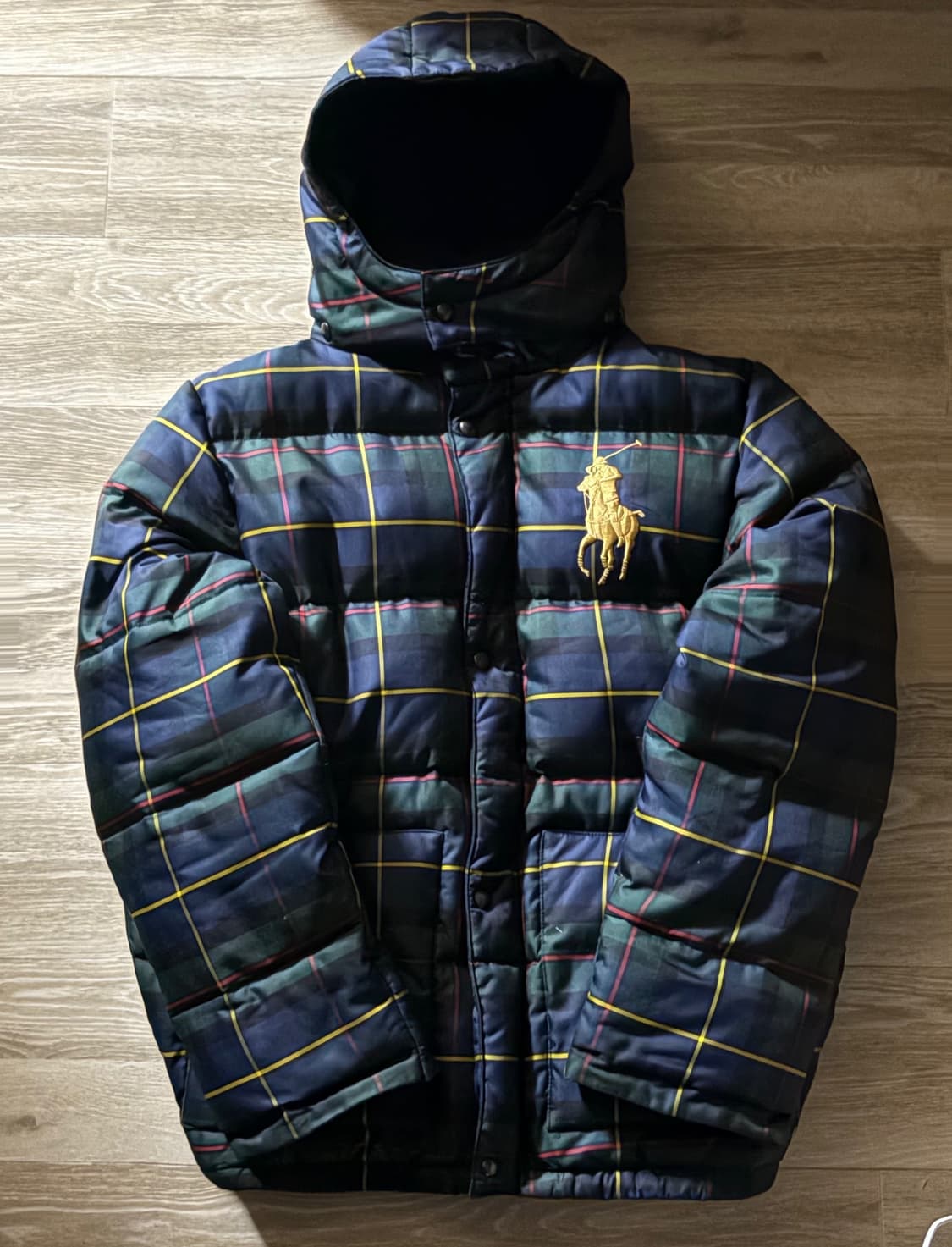 폴로 랄프로렌 빅포니 체크 패딩 상품이미지1