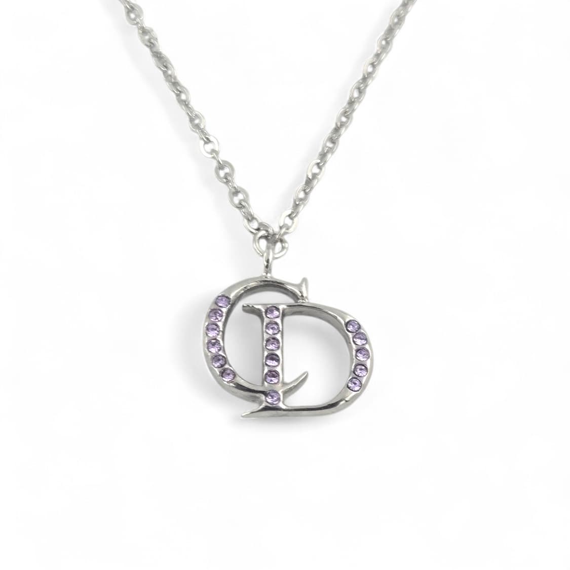 디올 큐빅 CD 로고 목걸이 상품이미지2