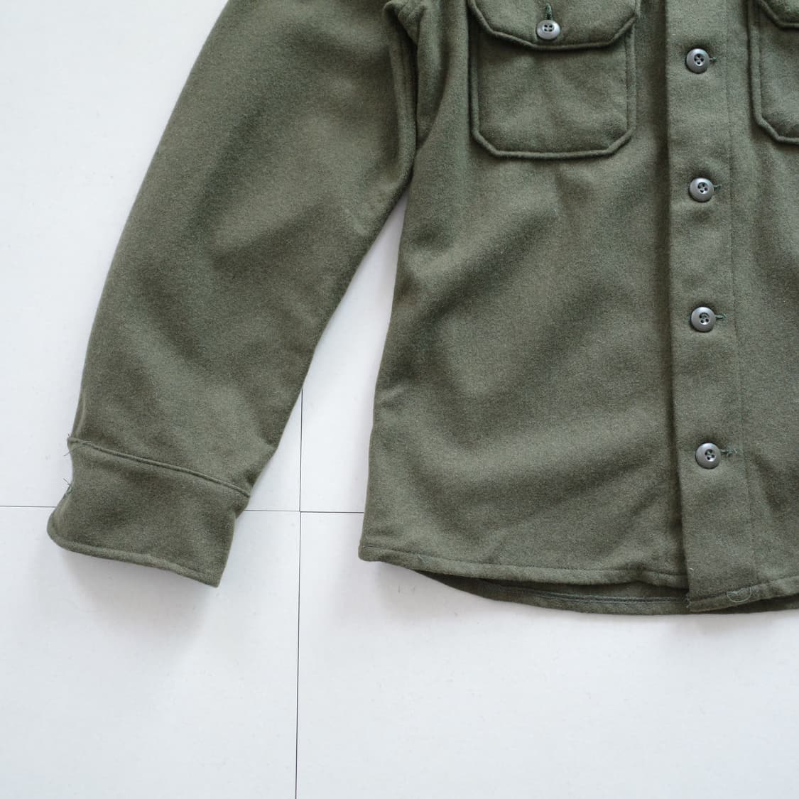 70s 미군 울 필드셔츠 OG108 스몰 빈티지 상품이미지4