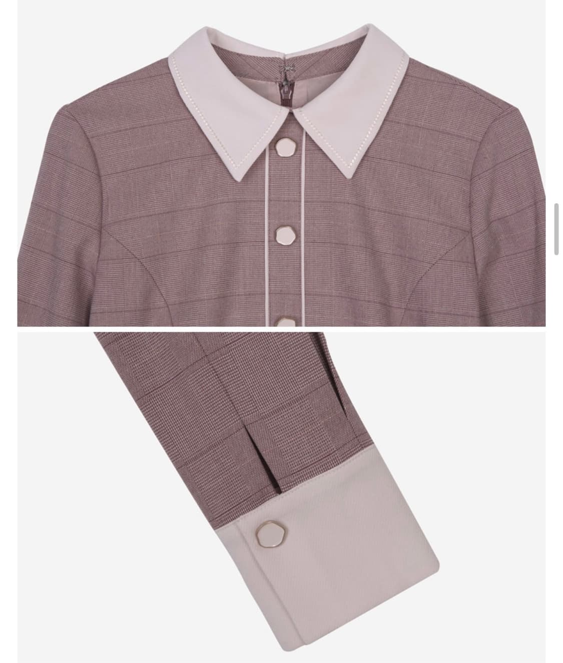 로엠 단정 체크 원피스 상품이미지3