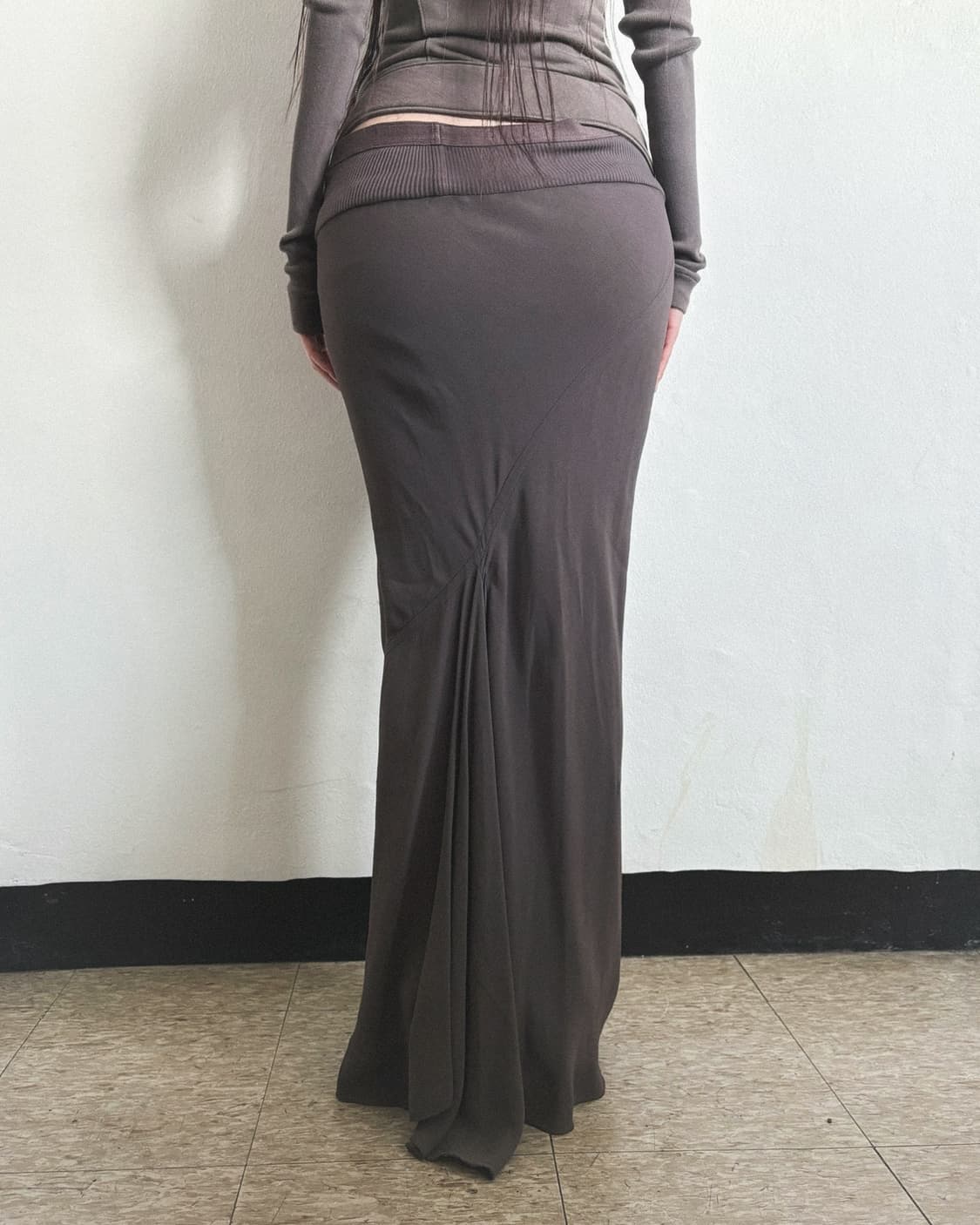 릭오웬스 12SS island 머메이드 드레이프 롱 스커트 상품이미지2