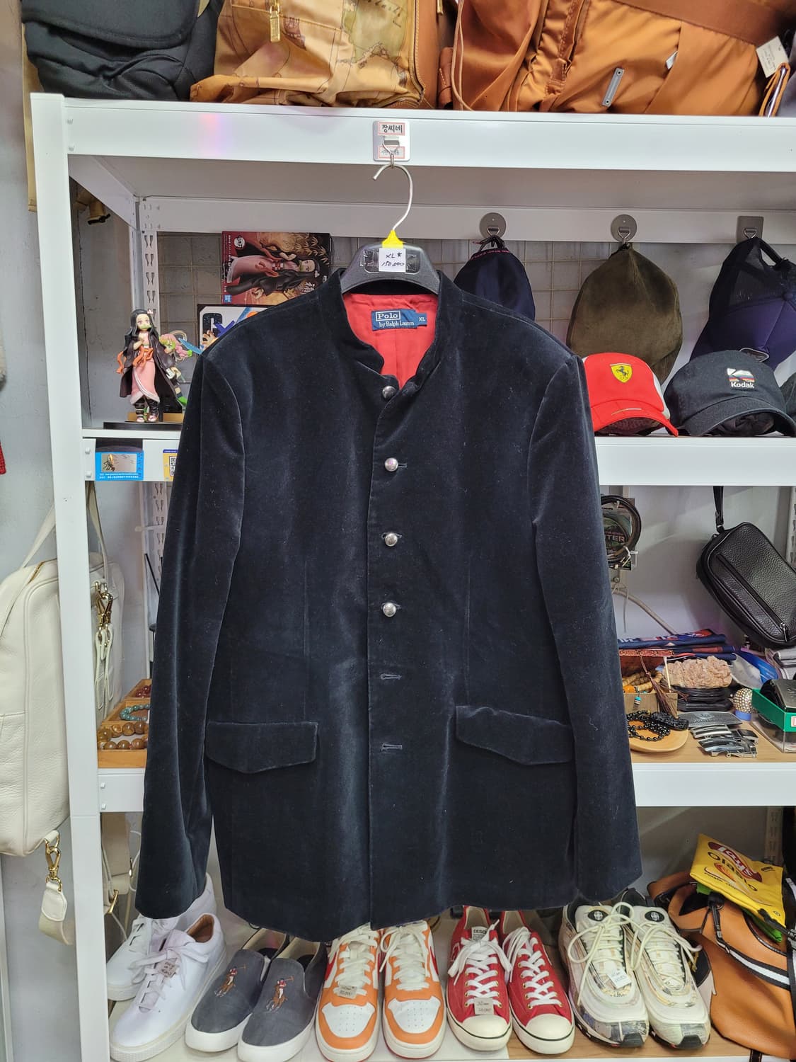 Polo 폴로 랄프로렌 블랙 벨벳 자켓 XL 상품이미지1