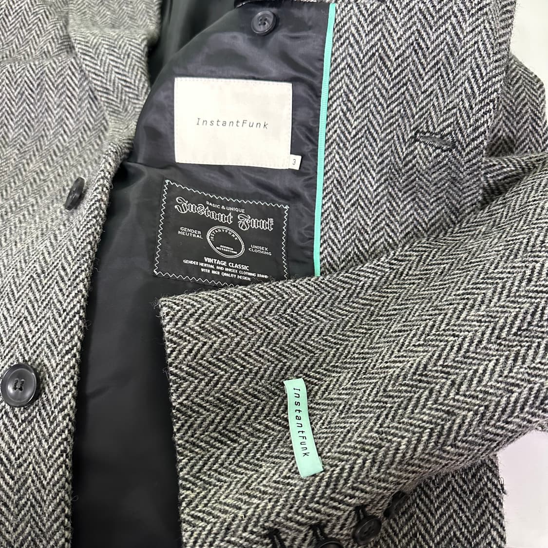 95-100 인스턴트펑크 헤링본 블레이저 상품이미지3