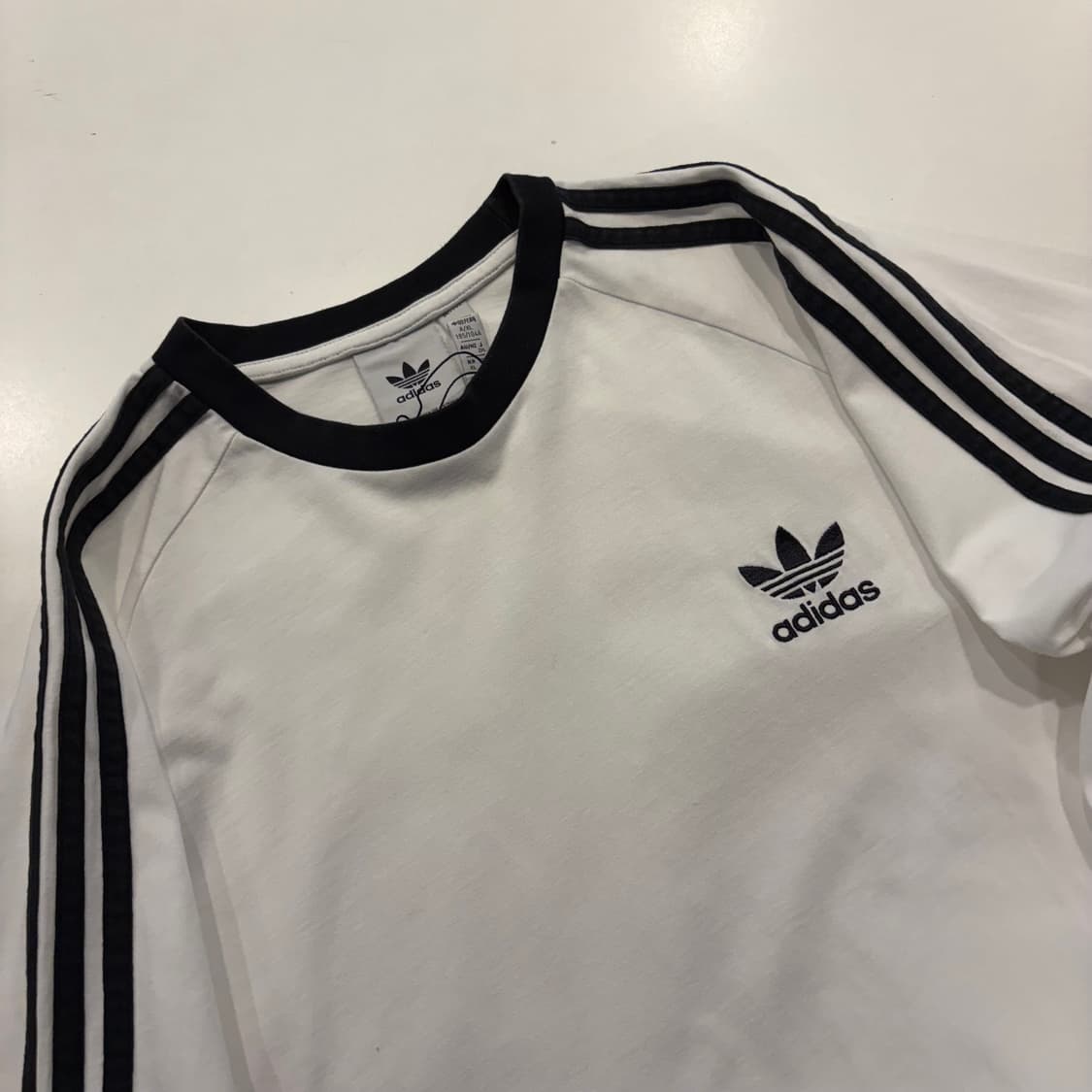 [XL] 아디다스 삼선 긴팔 티셔츠 롱슬리브 화이트 D839 상품이미지3