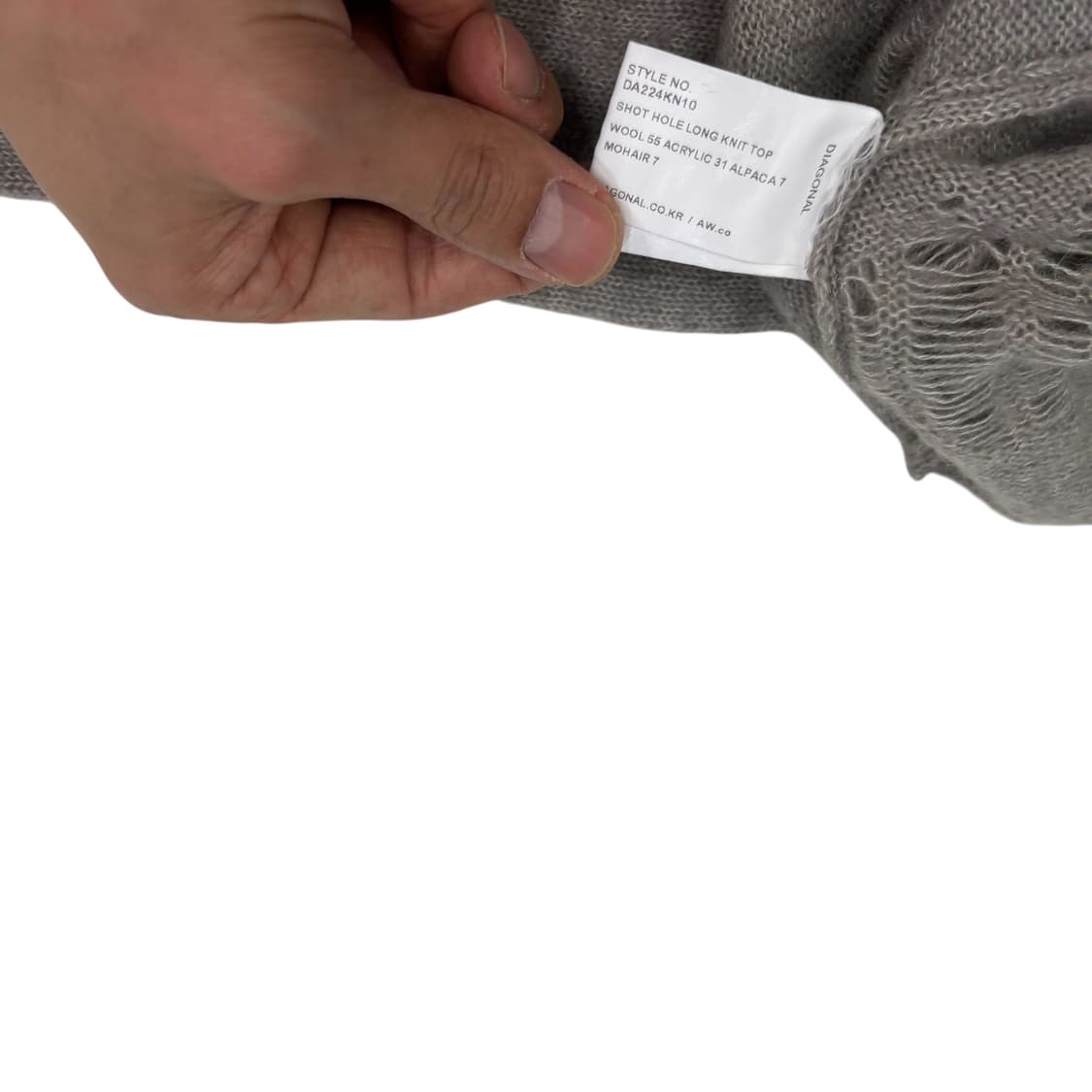 다이애그널 울 알파카 니트 상품이미지4