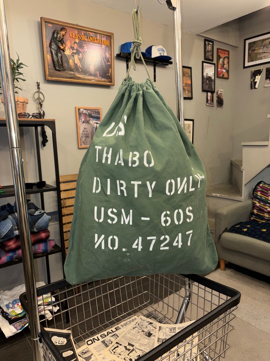 80-90’s US Army stencil laundry bag 상품이미지7