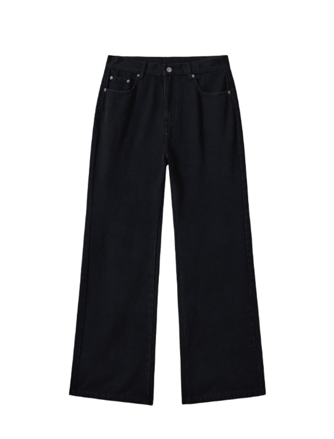 [새 상품/택o] 노이어 - 디스트로이드 플레어 데님 팬츠 블랙 (52) 상품이미지1