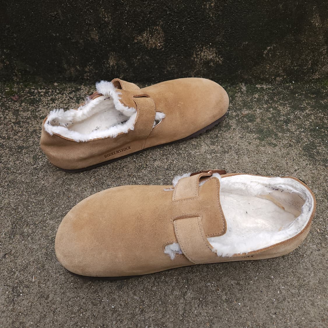 [42] BIRKENSTOCK 런던 시어링스웨이드 가죽 - 다크 티 상품이미지6