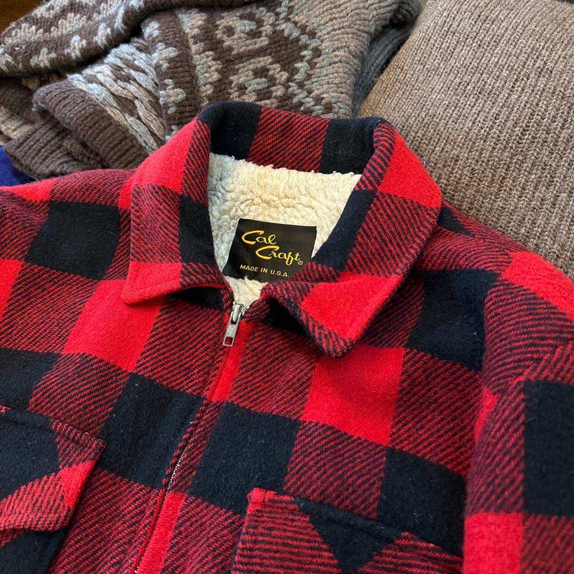 칼 크래프트 미국 빈티지 버팔로 체크 집업 USA 자켓 상품이미지2