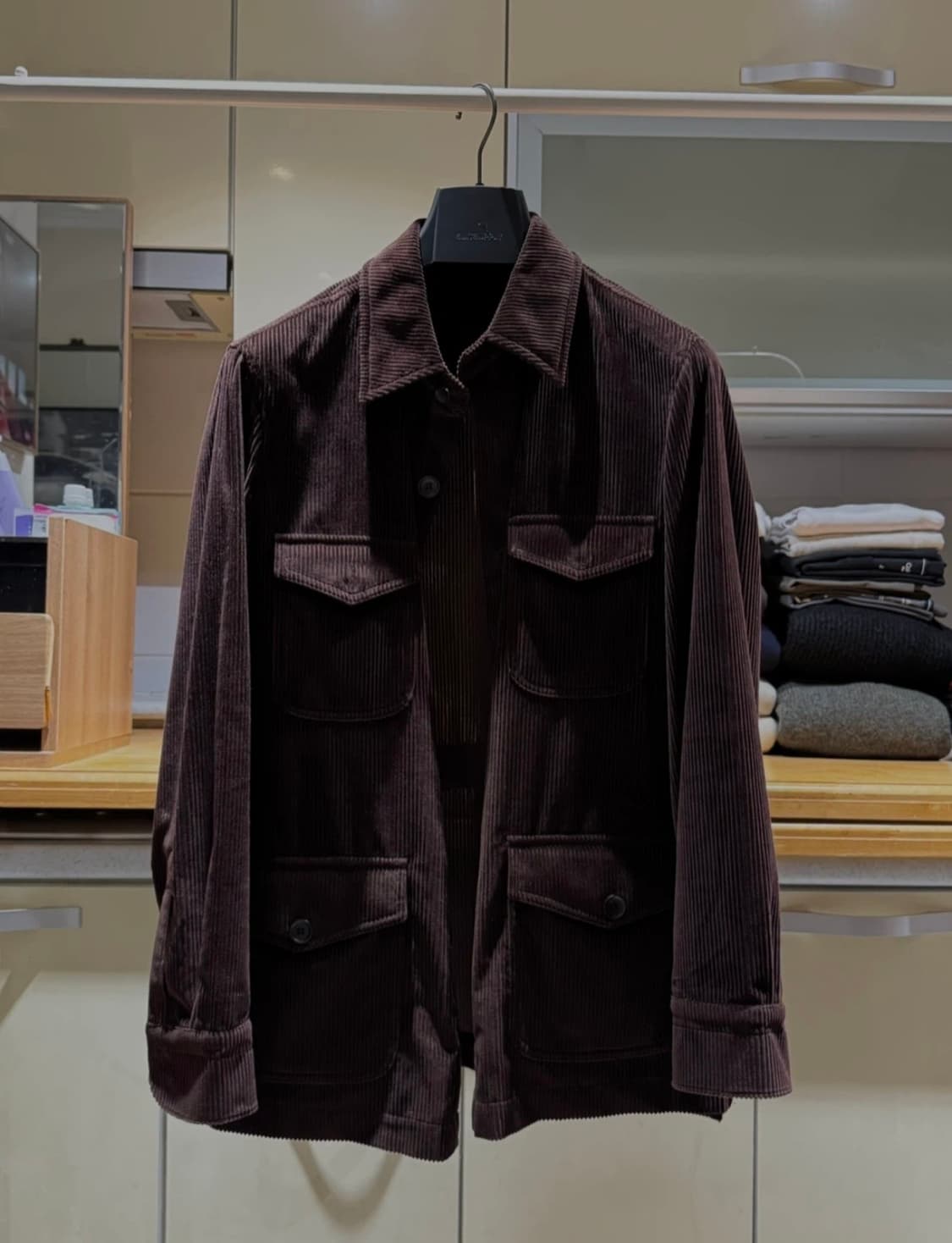 SUITSUPPLY 브라운 코듀로이 셔츠 자켓 새상품 상품이미지5