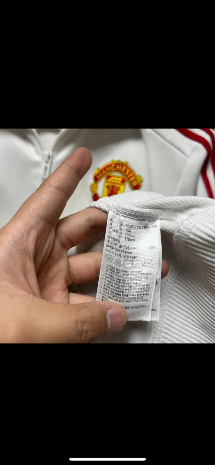 [정품/100] 아디다스 맨유 삼선 화이트레드 트랙탑/져지 상품이미지9