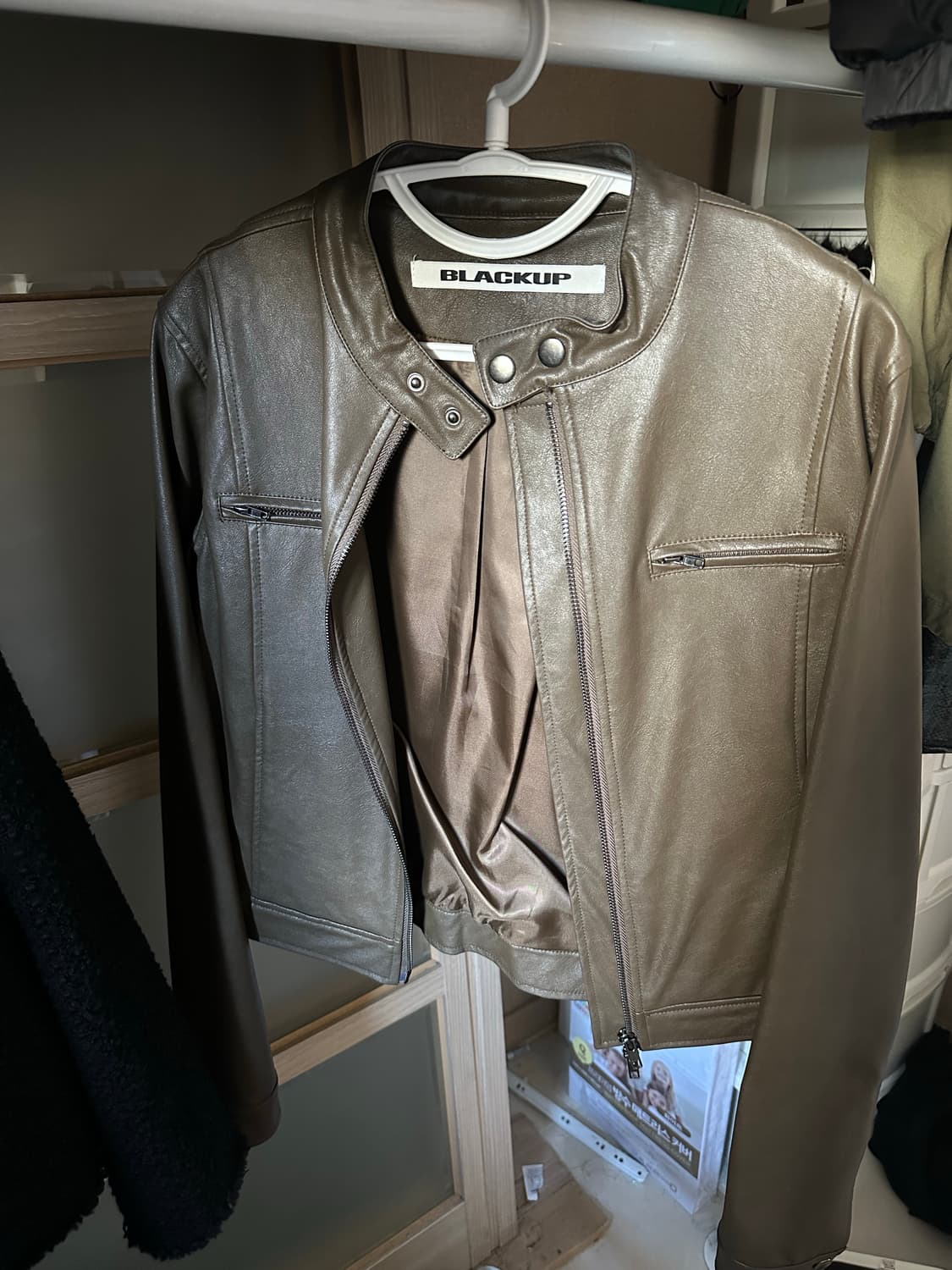 블랙업 제작 가죽자켓 상품이미지1