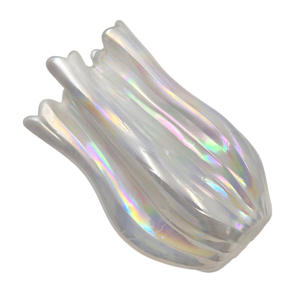 80s 쿠라타 아트글라스 진주 오로라 산호 꽃병 상품이미지1