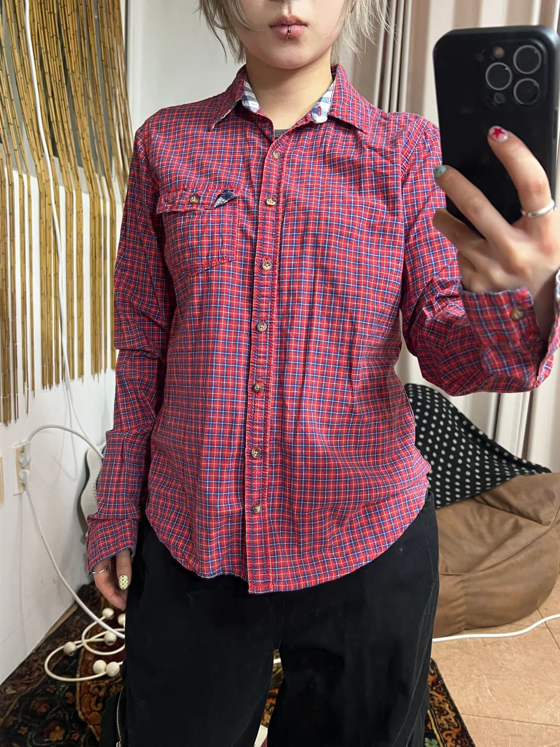 아베크롬비 여성 체크 셔츠 상품이미지1