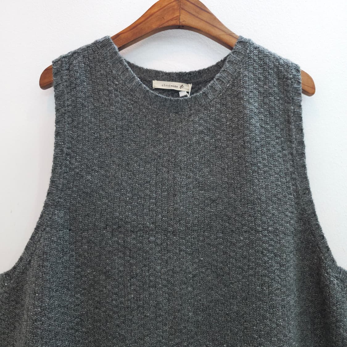 그레이 울 혼방 니트 베스트 상품이미지2