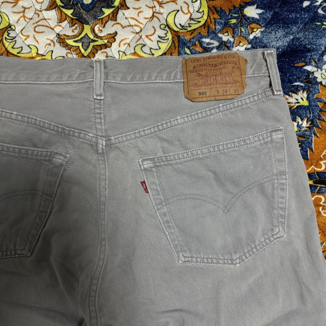빈티지 90s USA 리바이스 501 그레이 데님 팬츠 상품이미지3