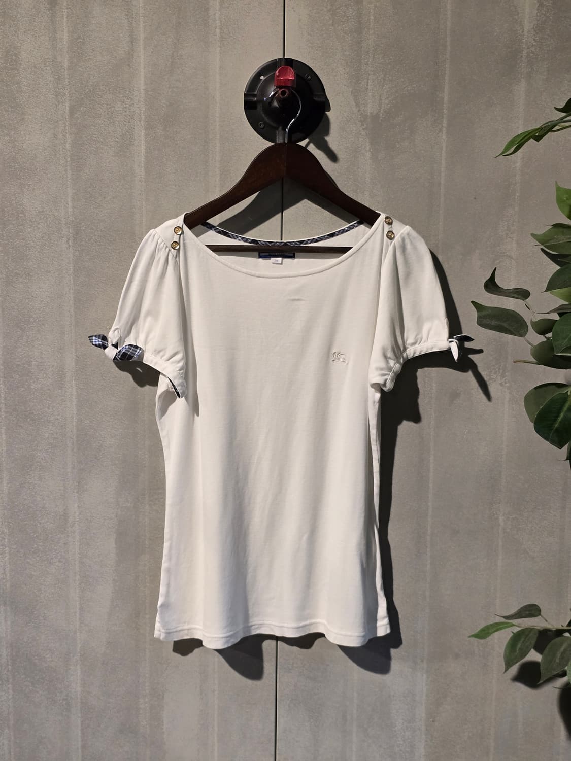 BURBERRY  블루라벨 체크 리본 포인트 탑 상품이미지1