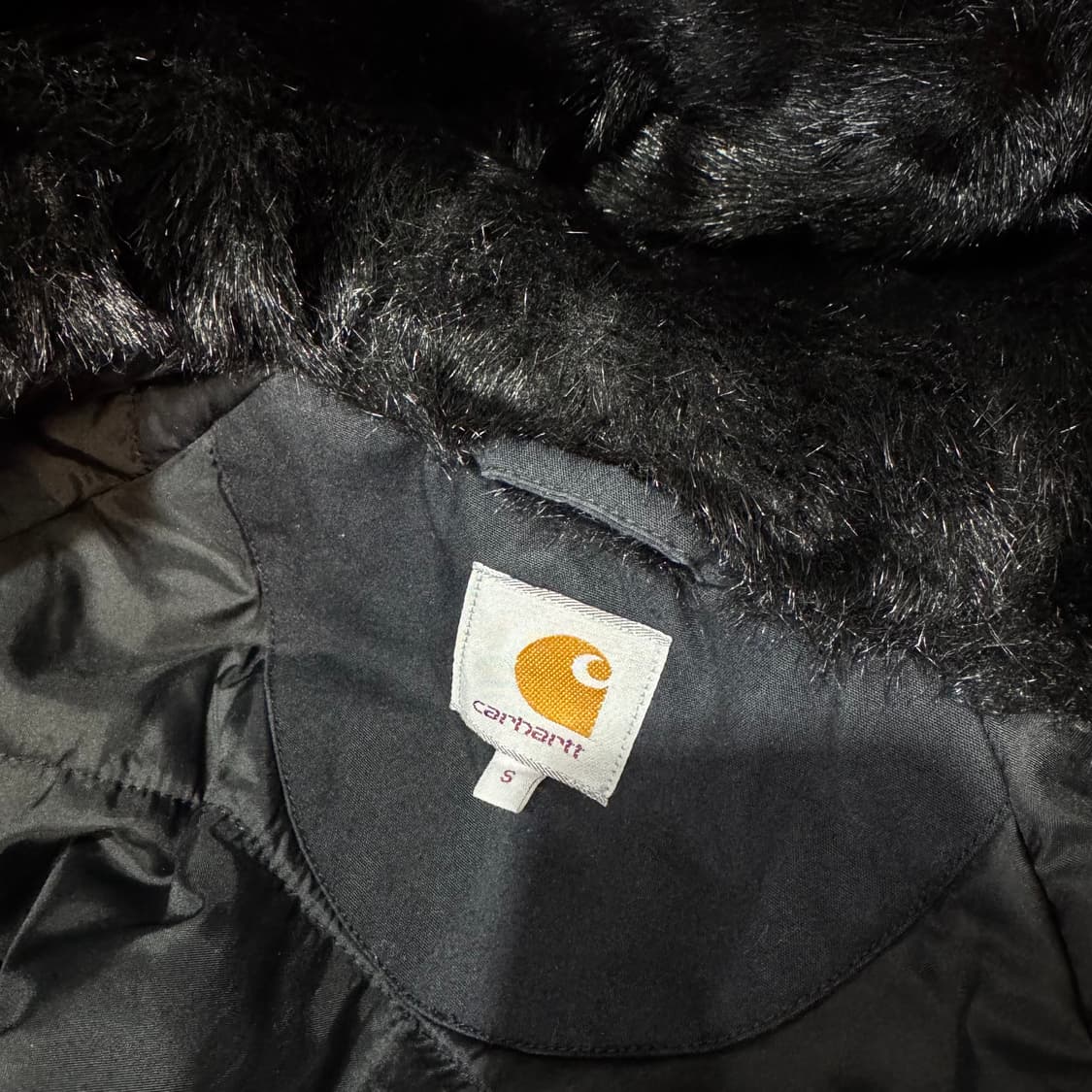 칼하트 WIP 블랙 트래퍼 파카 (S)   상품이미지5