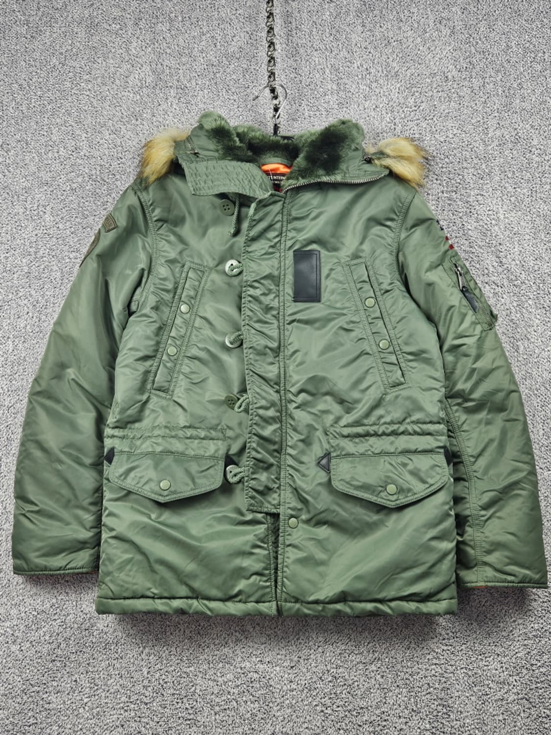 쇼트 타입 N-3B 밀리터리 파카 퍼 후드 자켓 ( M ) / 10373 상품이미지1