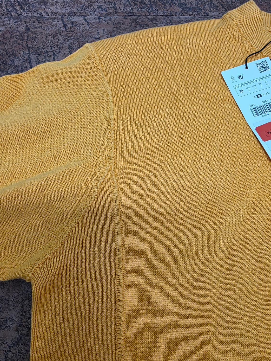 [새제품] 자라 라운드넥 코튼 니트 M 상품이미지3