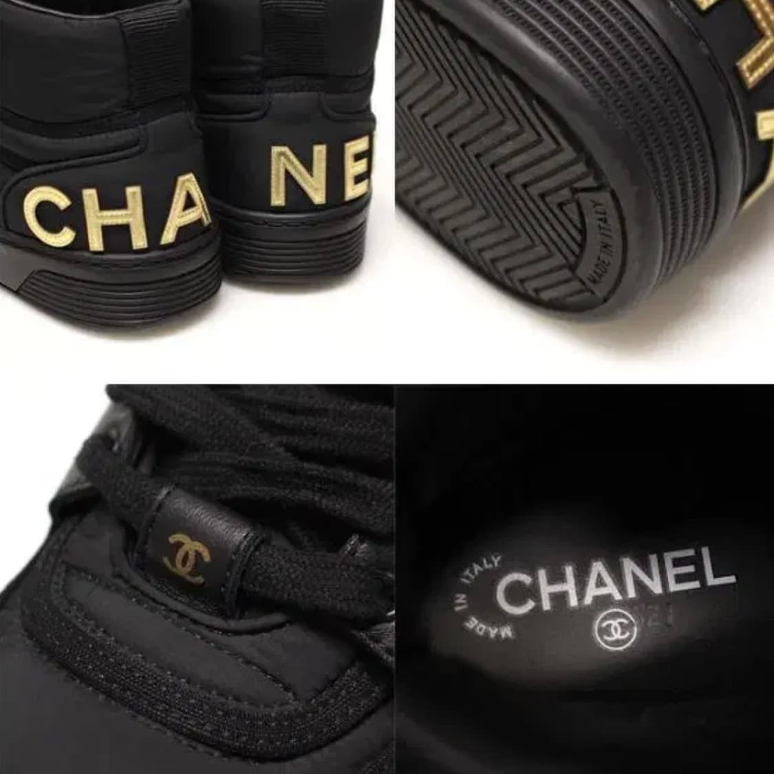 정품) 샤넬 하이탑 블랙 36 상품이미지7