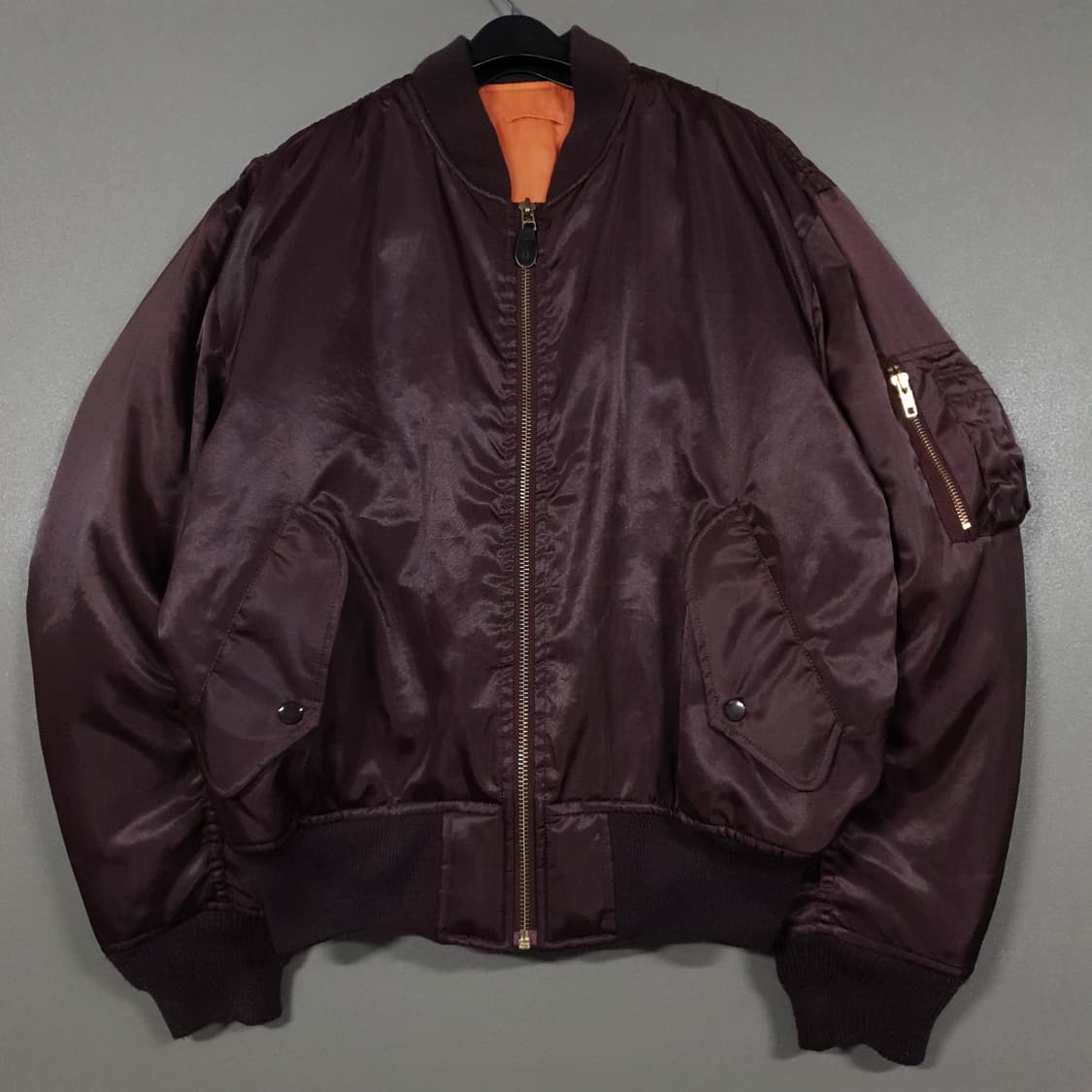 00s MACHOPE 맥호프 MA-1 플라이트 자켓 점퍼 버건디 희귀 L 상품이미지1