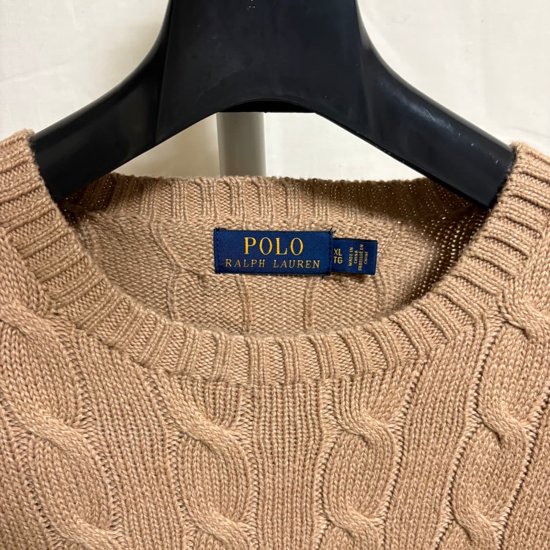 폴로 랄프로렌 케이블 니트 / 베이지, XL 상품이미지4