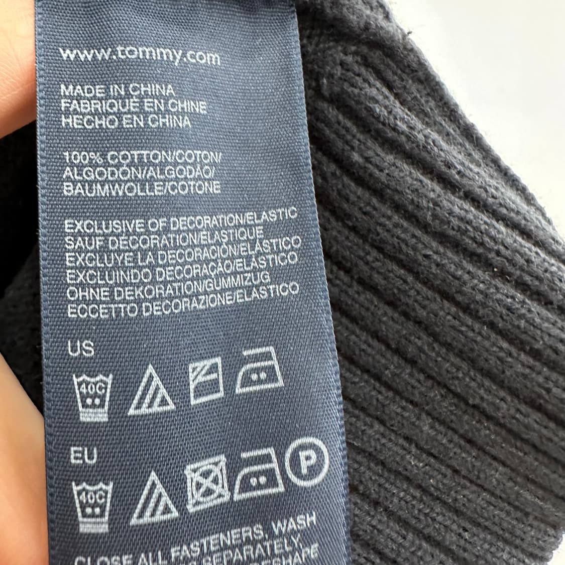 105 타미힐피거 프리미엄 코튼 남자 반집업 니트 상품이미지4