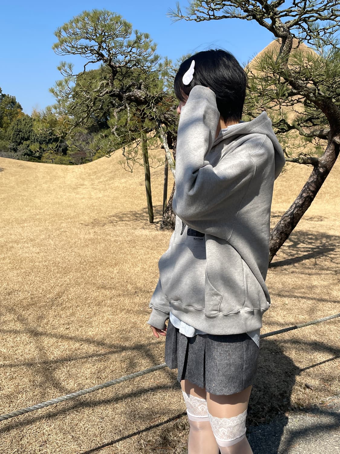 헬로 월드 LOVE 후드티_그레이 상품이미지2