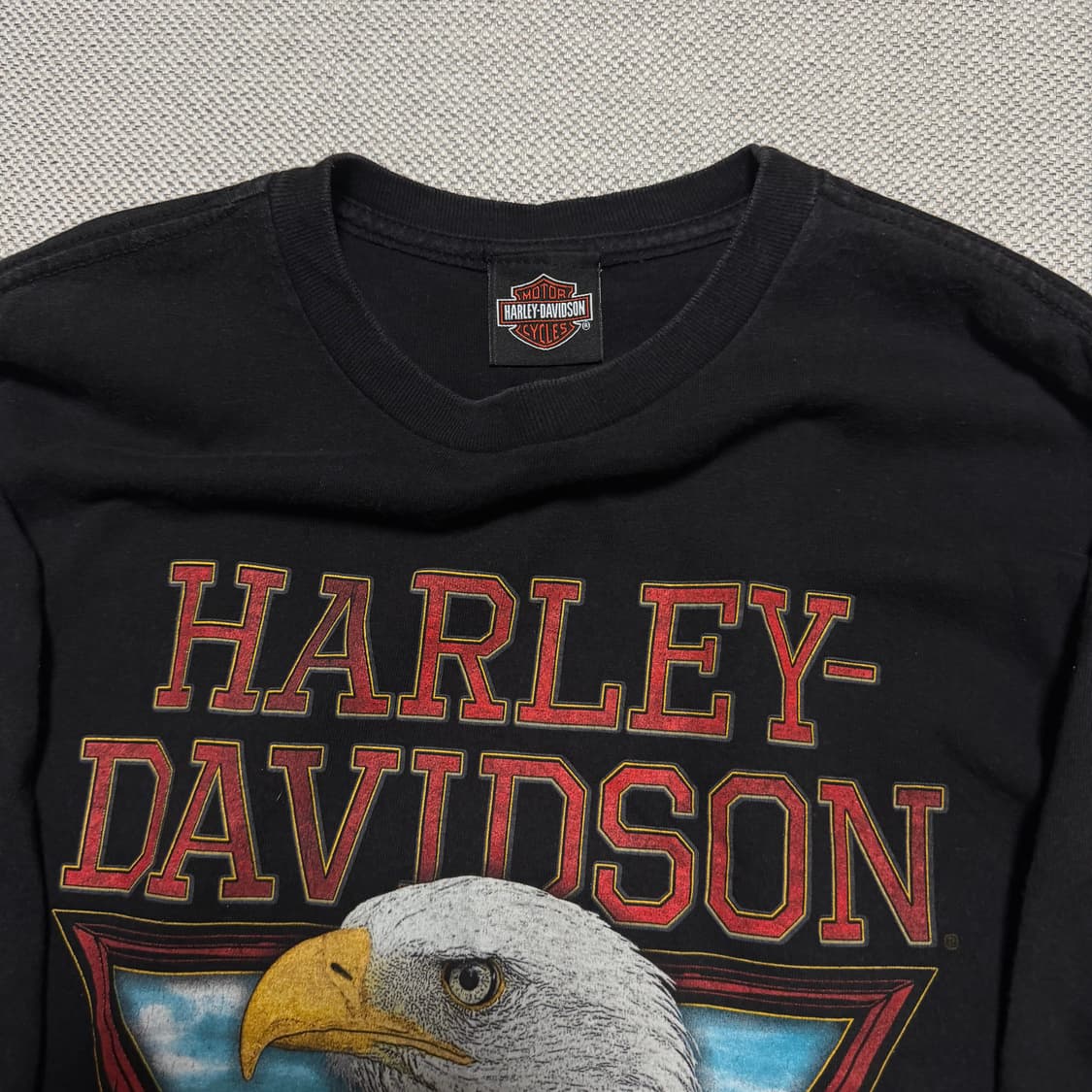 할리데이비슨 서울 독수리 프린팅 긴팔 티셔츠 상품이미지2