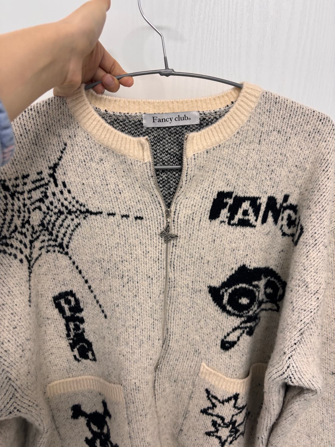 네스티팬시클럽 버터컵 파워퍼프걸 니트집업 상품이미지4