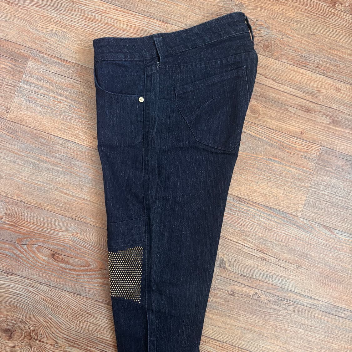 제임스진 정품 더블니 스터드 26 슬림 데님 청바지 스판 펄사 상품이미지5